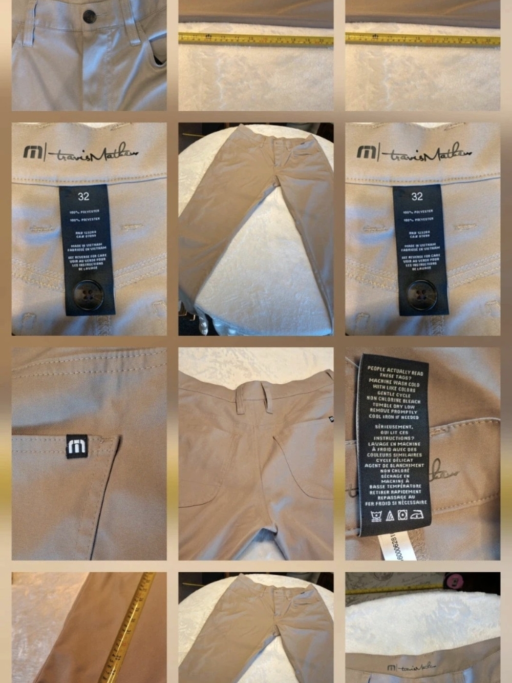 Travis Mathew Men’s Chino Pants - Light Tan
